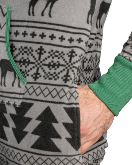 Fair Isle Ugly Christmas Union Suit Pajamas for Adults