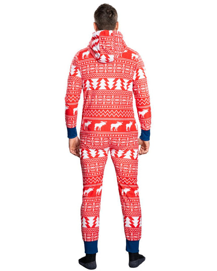 Fair Isle Ugly Christmas Union Suit Pajamas for Adults