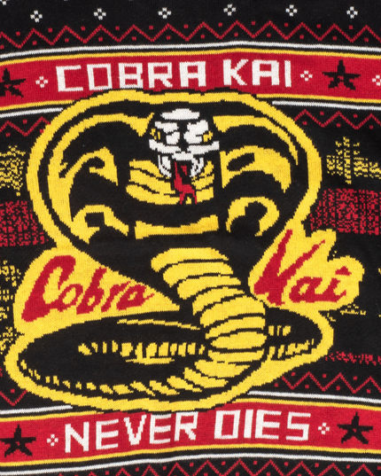 Cobra Kai Never Dies Ugly Christmas Sweater