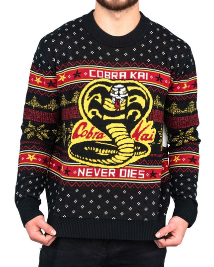 Cobra Kai Never Dies Ugly Christmas Sweater