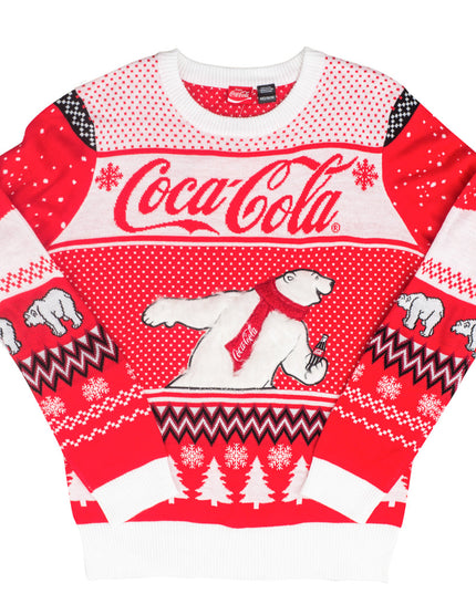 Coca-Cola Polar Bear Trees Ugly Christmas Sweater for Men