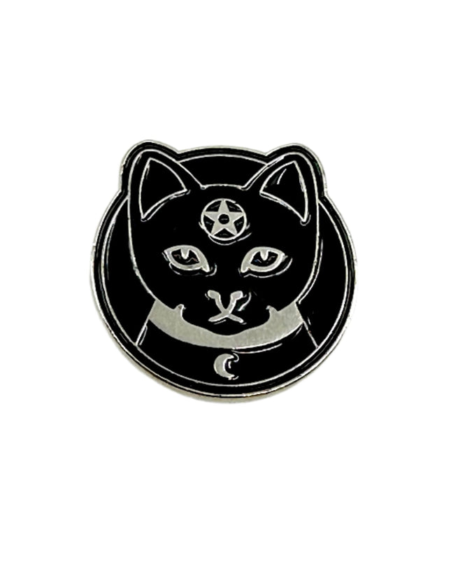 Dark Cat Pin - Mysterious Jewelry for Cat Lovers