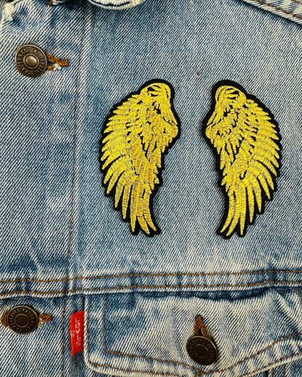 Gold Wings Iron-On Patch