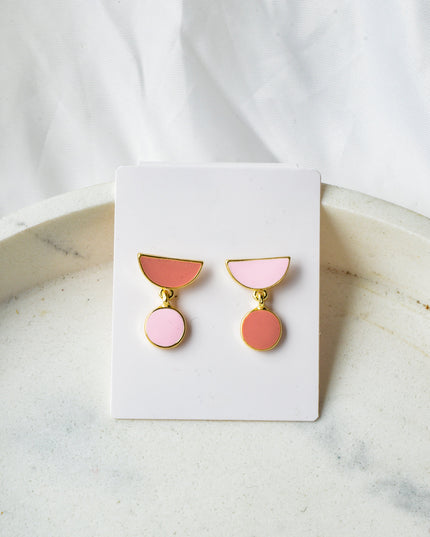 Pastel Asymmetrical Shape Earrings