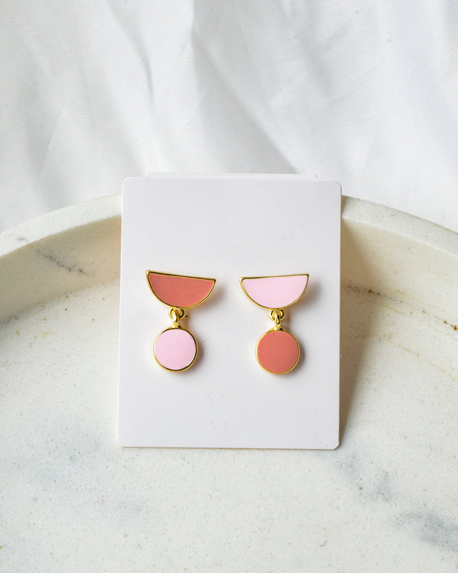Pastel Asymmetrical Shape Earrings
