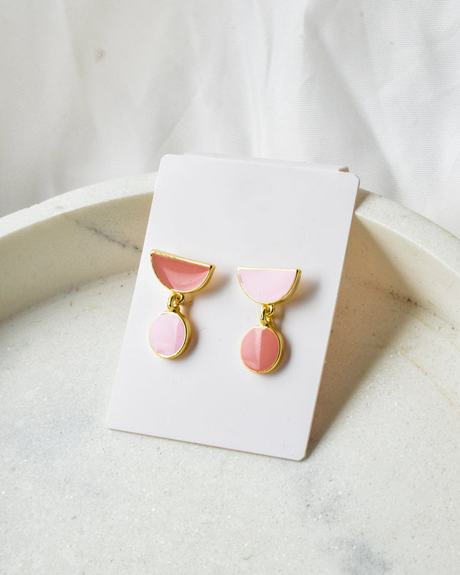 Pastel Asymmetrical Shape Earrings