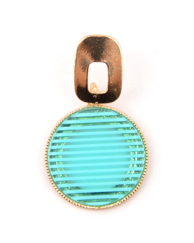 Blue Striped Earrings