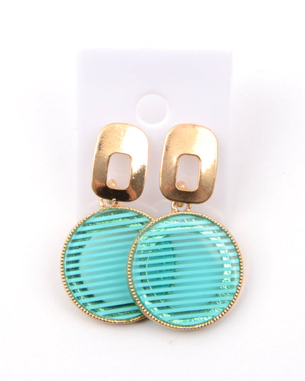 Blue Striped Earrings