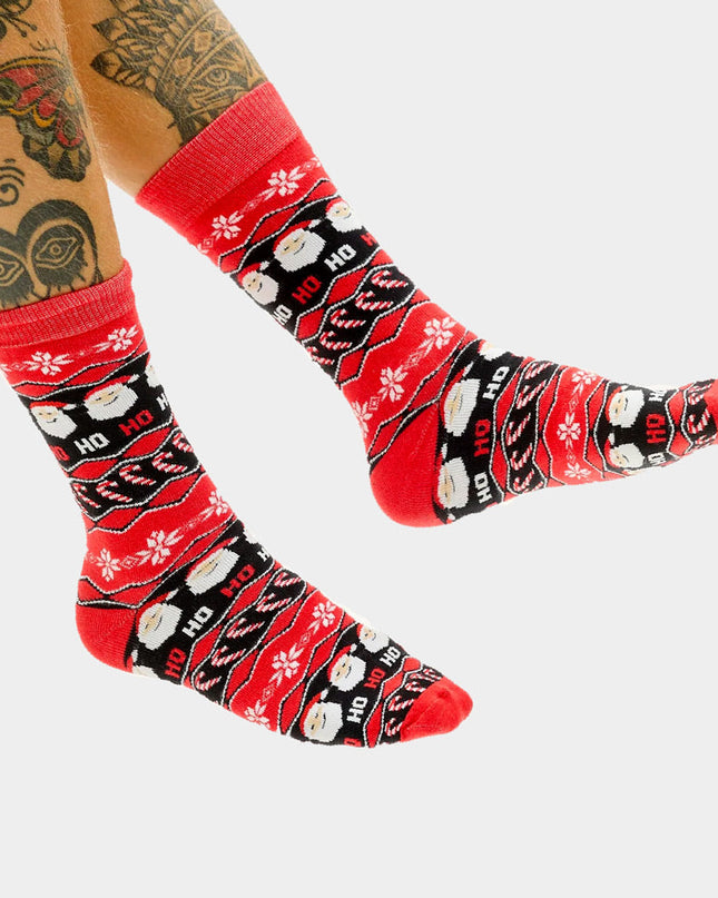 Unisex Red Santa Ho Ho Ho Socks