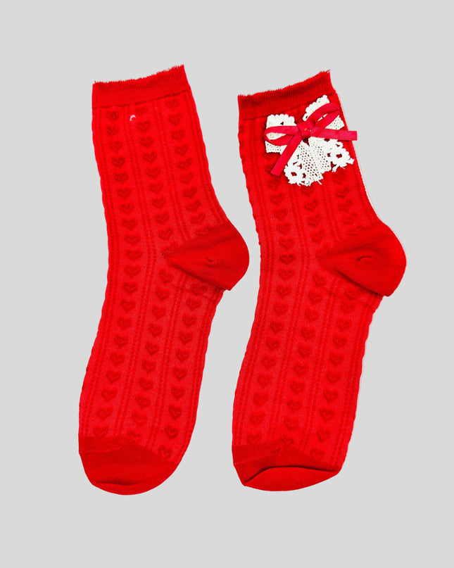Cute Red Design III Socks - Festive Accessory