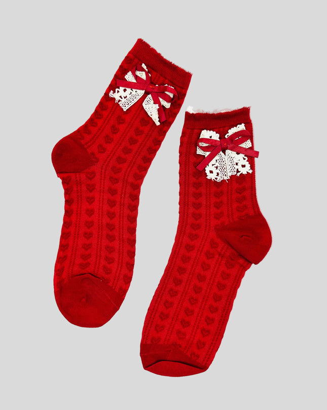 Cute Red Design III Socks - Festive Accessory