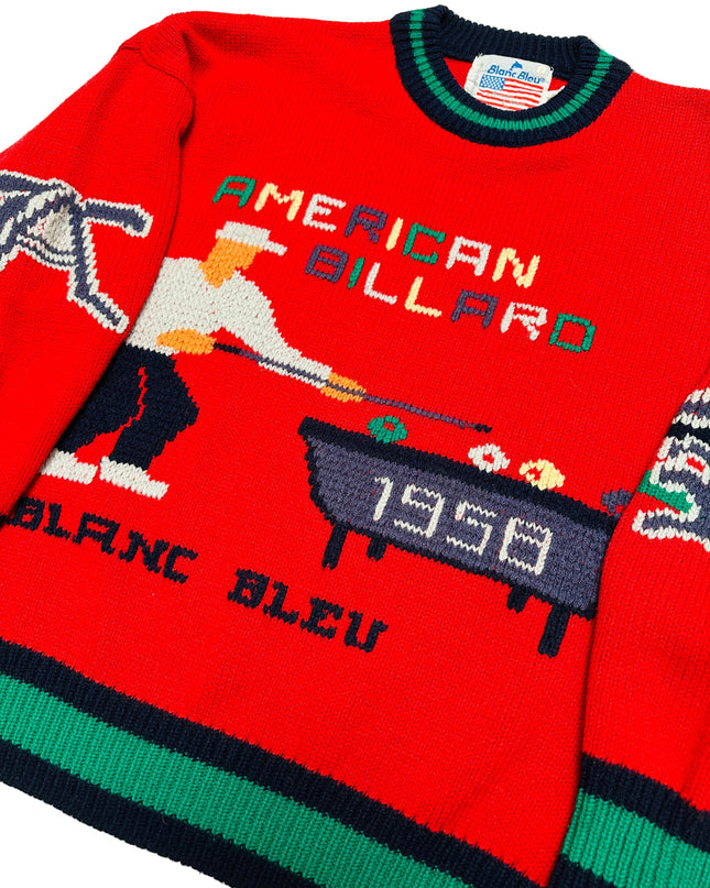 Vintage American Billiard Christmas Sweater