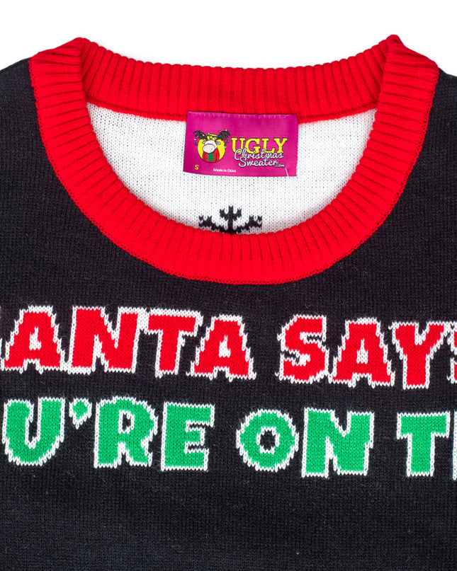 Santa Says Interactive LED Christmas Sweater