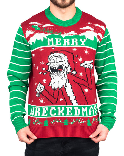 Rick & Morty Merry Wreckedmas Ugly Christmas Sweater