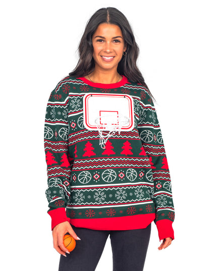 Basketball Net 3D Ugly Christmas Sweater
