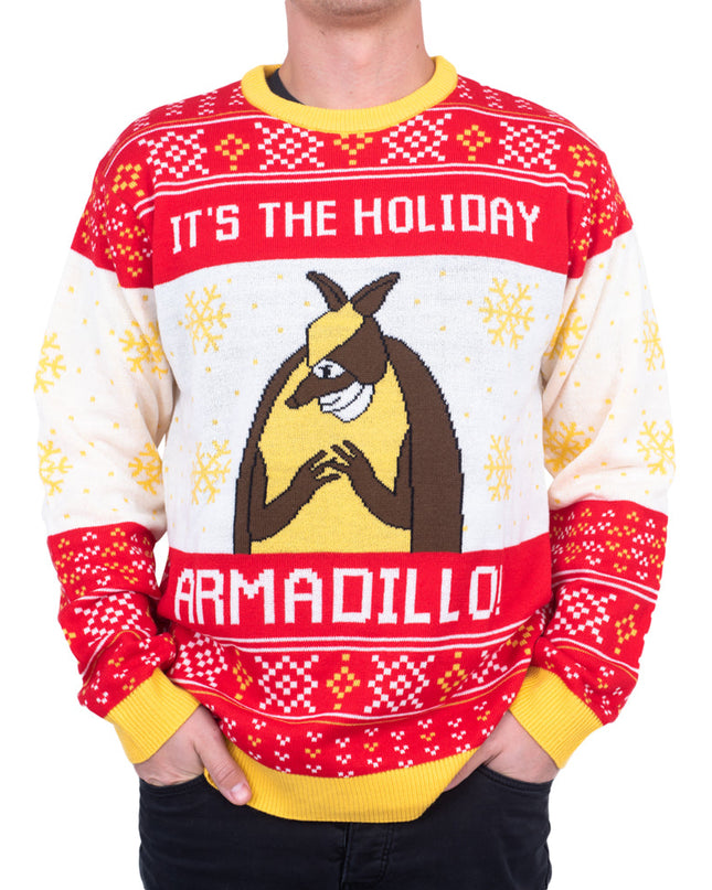 Friends Holiday Armadillo Ugly Christmas Sweater