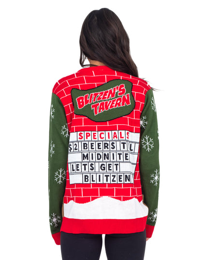 Blitzen's Tavern Beverage Ugly Sweater