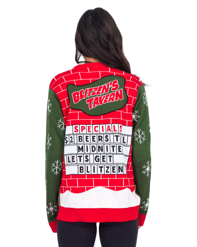 Blitzen's Tavern Beverage Ugly Sweater