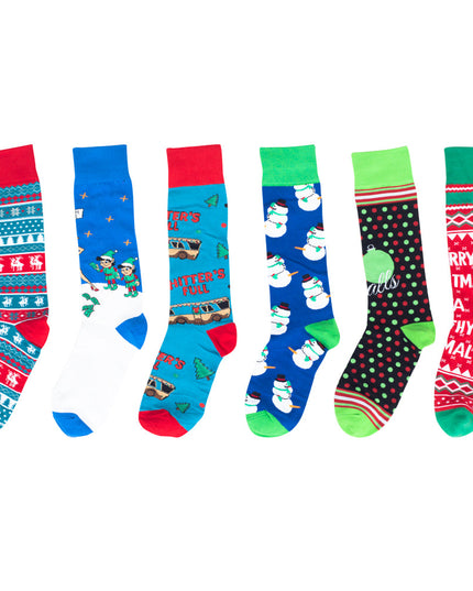 6-Pack Ugly Christmas Socks