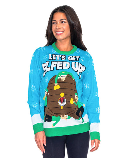 Let's Get Elfed Up Festive Ugly Christmas Sweater