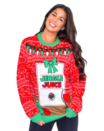 Jingle Juice Beverage Theme Ugly Christmas Sweater