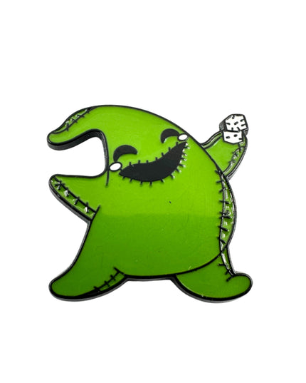 Checkered Ghost Pin - Fun Halloween Jewelry