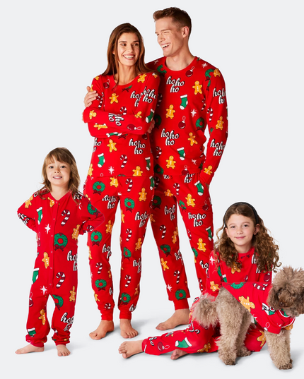 Red Hohoho Christmas Pyjamas Family