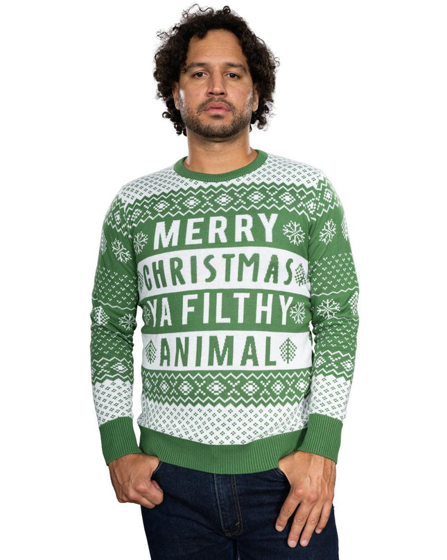 Filthy Animal Green Unisex Ugly Christmas Sweater