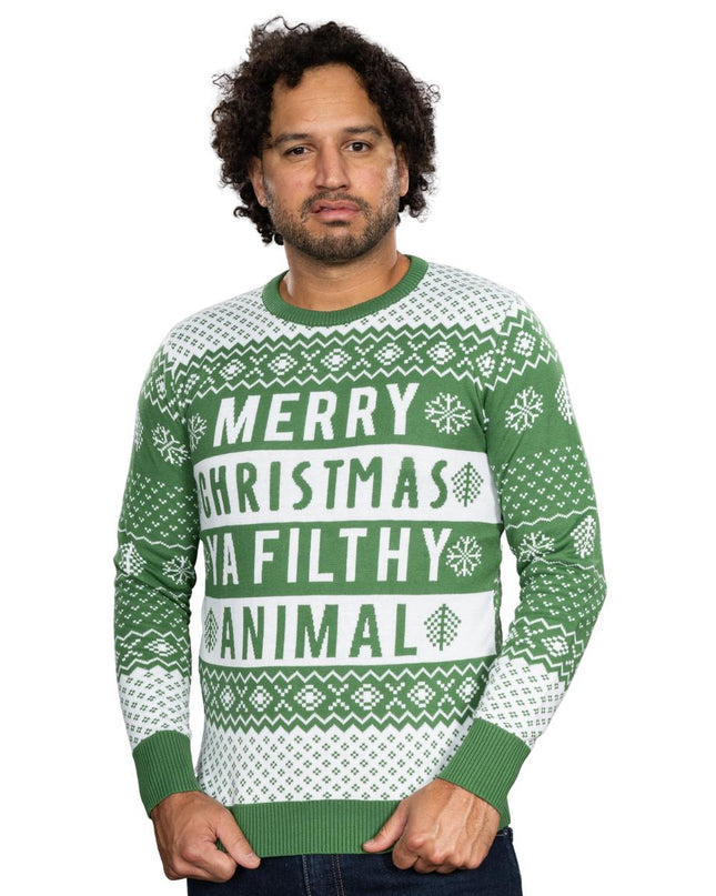 Filthy Animal Green Unisex Ugly Christmas Sweater