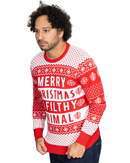 Filthy Animal Red Unisex Ugly Christmas Sweater