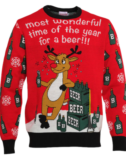Christmas Sweater Most Wonderful Time for a Beer