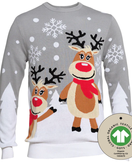 Christmas Sweater Marius for Women with Two Cute Reindeer