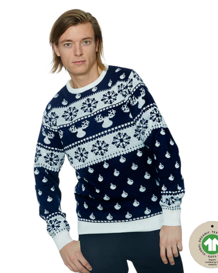 Classic Blue Christmas Sweater
