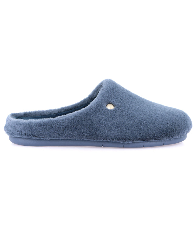 Grünland Women's Faux Fur Slippers - Jeans | Cozy Holiday Relaxation