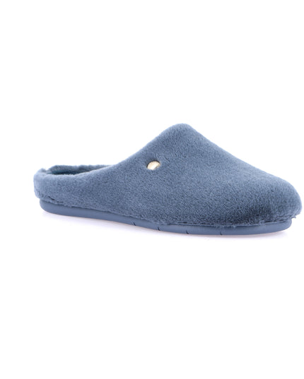 Grünland Women's Faux Fur Slippers - Jeans | Cozy Holiday Relaxation