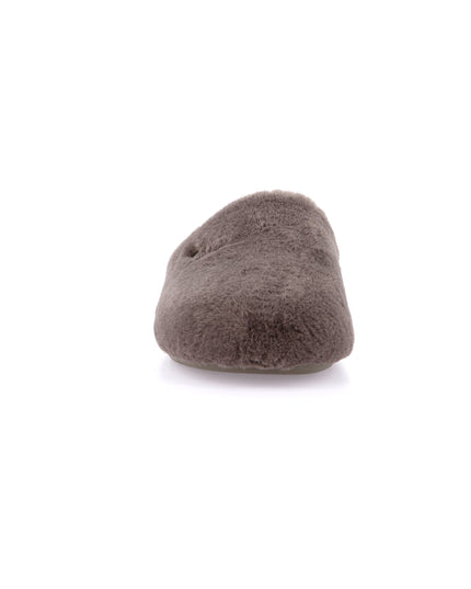 Grünland Women's Faux Fur Slippers in Taupe for Warm Comfort