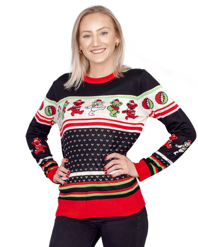 Women's Grateful Dead Tacky Dancing Bears Ugly Sweater