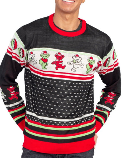 Grateful Dead Dancing Bears Tacky Ugly Christmas Sweater
