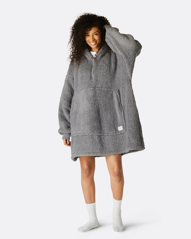 HappyHoodie Grey Sherpa for Adults - Bestselling Comfort