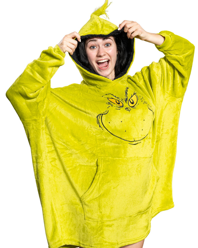 Grinch Face Sleep Poncho