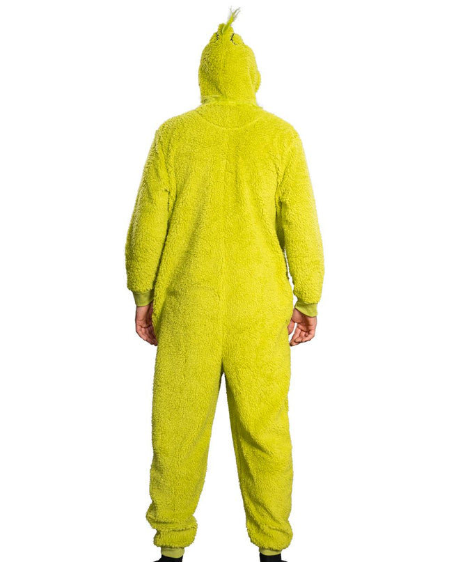 Grinch Sherpa Union Suit with Head Zipper