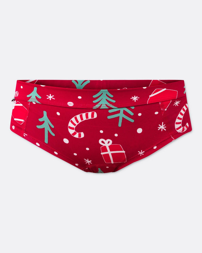 Red Christmas Pattern Hipsters