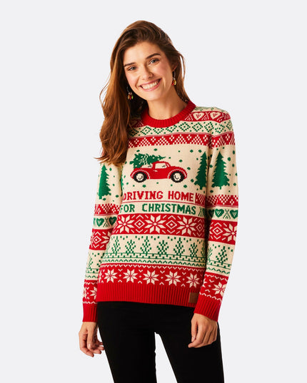 Women's Driving Home Christmas Sweater