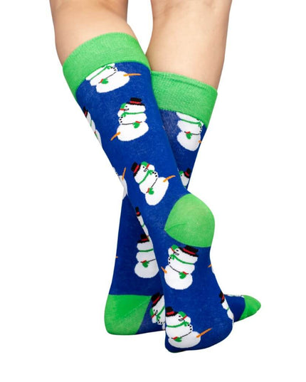 Happy Snowmen Ugly Christmas Socks