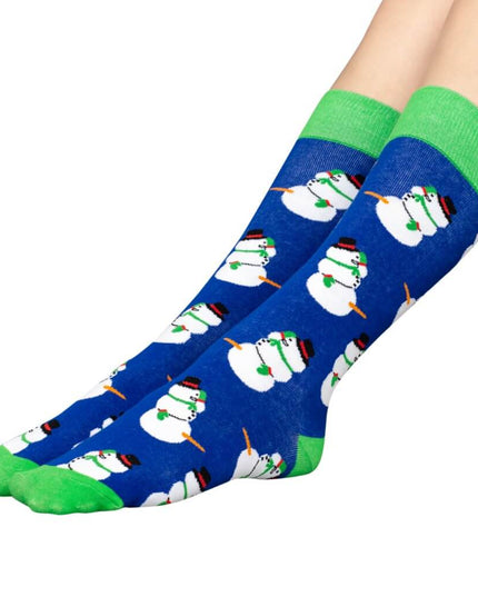 Happy Snowmen Ugly Christmas Socks
