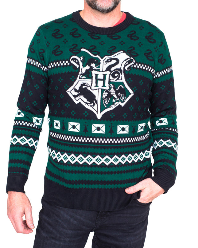 Harry Potter Slytherin Christmas Patterns Ugly Sweater