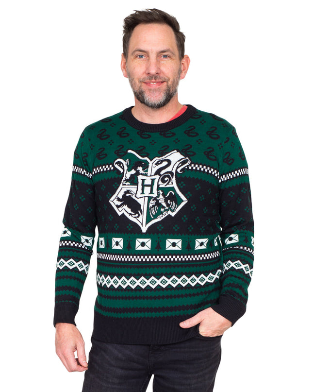 Harry Potter Slytherin Christmas Patterns Ugly Sweater