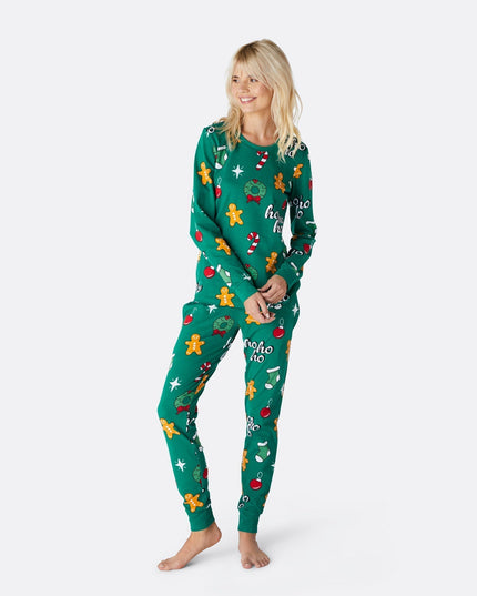 Green Hohoho Family Christmas Pajamas