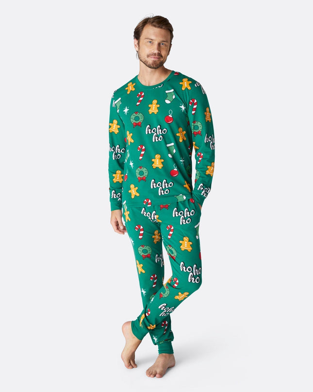 Green Hohoho Family Christmas Pajamas