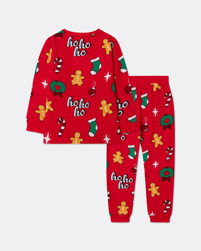 Kids' Red Hohoho Christmas Pajamas